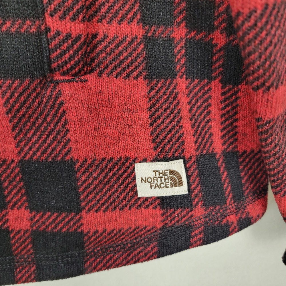 The North Face Crescent Pullover Hoodie Women's M Plaid Fleece Gorpcore Hiking - Picture 4 of 11
